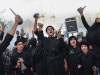 Muslims Pay Their Respects In Karbala, Iraq, on july 15, 2024.  Ashura Is A Period Of Mourning In Remembrance Of The Seventh - Century Marty...