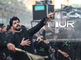 Muslims Pay Their Respects In Karbala, Iraq, on july 15, 2024.  Ashura Is A Period Of Mourning In Remembrance Of The Seventh - Century Marty...