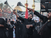 Muslims Pay Their Respects In Karbala, Iraq, on july 15, 2024.  Ashura Is A Period Of Mourning In Remembrance Of The Seventh - Century Marty...