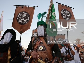 Muslims Pay Their Respects In Karbala, Iraq, on july 15, 2024.  Ashura Is A Period Of Mourning In Remembrance Of The Seventh - Century Marty...