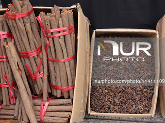 Cinnamon sticks and star anise are being sold during the Taste of the Middle East Food Festival in Toronto, Ontario, Canada, on July 06, 202...