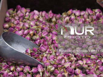 Rose petals are being sold at a spice stall during the Taste of the Middle East Food Festival in Toronto, Ontario, Canada, on July 06, 2024....