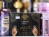 Henna and other beauty items are being sold during the Taste of the Middle East Food Festival in Toronto, Ontario, Canada, on July 06, 2024....