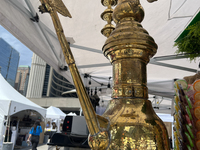 A samovar is being displayed during the Taste of the Middle East Food Festival in Toronto, Ontario, Canada, on July 06, 2024. The festival i...