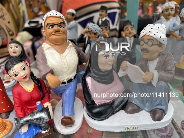 Arab figures are being sold during the Taste of the Middle East Food Festival in Toronto, Ontario, Canada, on July 06, 2024. The festival is...