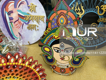 Religious items are being sold during the annual Rath Yatra festival in Toronto, Ontario, Canada, on July 13, 2024. The Rath Yatra festival...