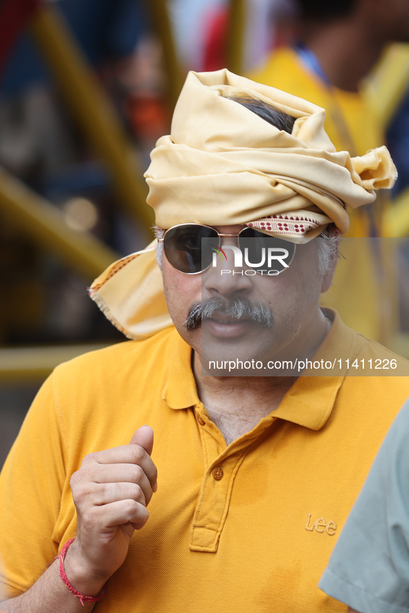 Thousands of Hindu devotees are taking part in the procession during the annual Rath Yatra festival in Toronto, Ontario, Canada, on July 13,...