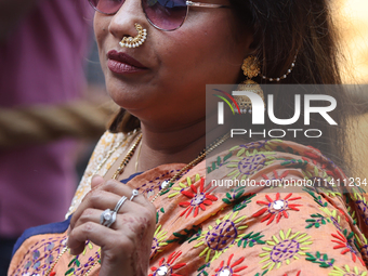 Thousands of Hindu devotees are taking part in the procession during the annual Rath Yatra festival in Toronto, Ontario, Canada, on July 13,...