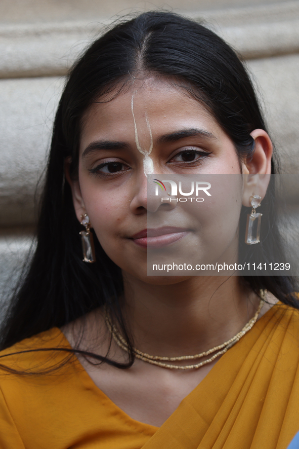 Thousands of Hindu devotees are taking part in the procession during the annual Rath Yatra festival in Toronto, Ontario, Canada, on July 13,...