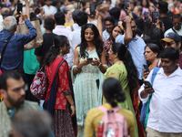 Thousands of Hindu devotees are taking part in the procession during the annual Rath Yatra festival in Toronto, Ontario, Canada, on July 13,...