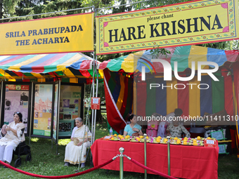 The Rath Yatra festival is taking place in Toronto, Ontario, Canada, on July 13, 2024. The Rath Yatra festival is honoring Lord Jagannath (L...