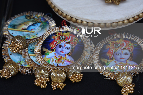 Religious items are being sold during the annual Rath Yatra festival in Toronto, Ontario, Canada, on July 13, 2024. The Rath Yatra festival...