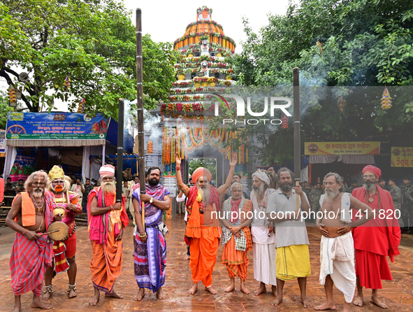  	Shree Jagannath Temple Traditional Dancers Are Seen As They Are Performing Their Traditional Dances On The Shree Jagannath Temple Ditties...