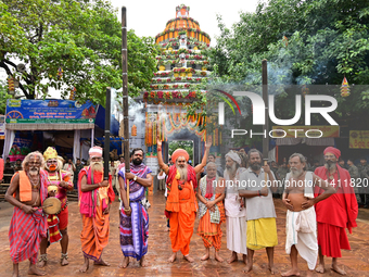  	Shree Jagannath Temple Traditional Dancers Are Seen As They Are Performing Their Traditional Dances On The Shree Jagannath Temple Ditties...