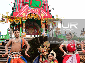  	Shree Jagannath Temple Traditional Dancers Are Seen As They Are Performing Their Traditional Dances On The Shree Jagannath Temple Ditties...