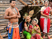  	Shree Jagannath Temple Traditional Dancers Are Seen As They Are Performing Their Traditional Dances On The Shree Jagannath Temple Ditties...