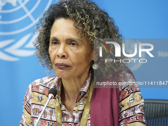  Cristina Duarte, Under-Secretary-General and Special Adviser on Africa briefs the media on the Ministerial-level Africa Day at the High-lev...