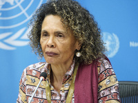  Cristina Duarte, Under-Secretary-General and Special Adviser on Africa briefs the media on the Ministerial-level Africa Day at the High-lev...