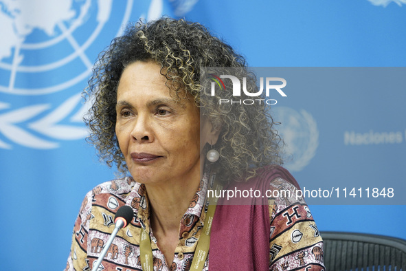  Cristina Duarte, Under-Secretary-General and Special Adviser on Africa briefs the media on the Ministerial-level Africa Day at the High-lev...