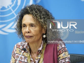  Cristina Duarte, Under-Secretary-General and Special Adviser on Africa briefs the media on the Ministerial-level Africa Day at the High-lev...