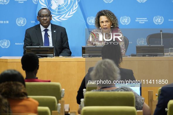 Claver Gatete, Executive Secretary, United Nations Economic Commission for Africa and Cristina Duarte, Under-Secretary-General and Special A...