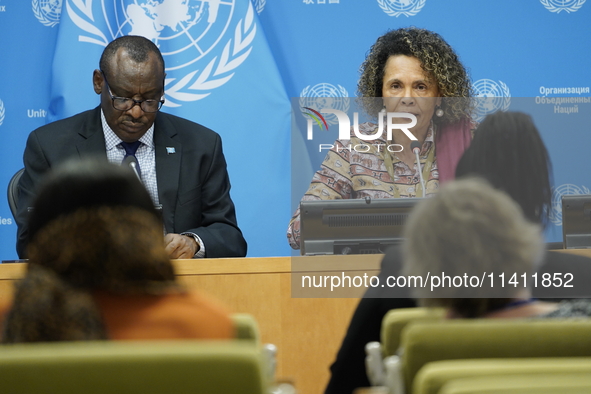 Claver Gatete, Executive Secretary, United Nations Economic Commission for Africa and Cristina Duarte, Under-Secretary-General and Special A...