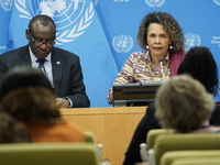 Claver Gatete, Executive Secretary, United Nations Economic Commission for Africa and Cristina Duarte, Under-Secretary-General and Special A...