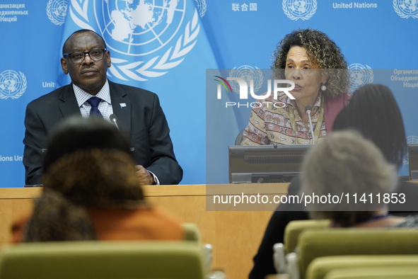 Claver Gatete, Executive Secretary, United Nations Economic Commission for Africa and Cristina Duarte, Under-Secretary-General and Special A...