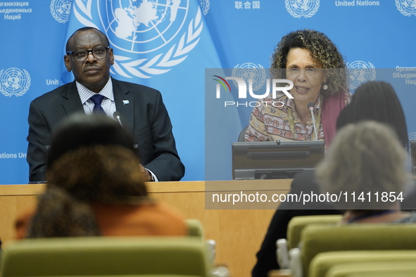 Claver Gatete, Executive Secretary, United Nations Economic Commission for Africa and Cristina Duarte, Under-Secretary-General and Special A...