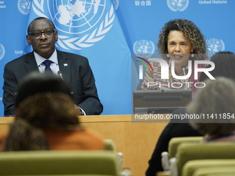 Claver Gatete, Executive Secretary, United Nations Economic Commission for Africa and Cristina Duarte, Under-Secretary-General and Special A...