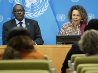 Claver Gatete, Executive Secretary, United Nations Economic Commission for Africa and Cristina Duarte, Under-Secretary-General and Special A...