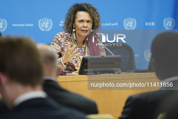  Cristina Duarte, Under-Secretary-General and Special Adviser on Africa briefs the media on the Ministerial-level Africa Day at the High-lev...