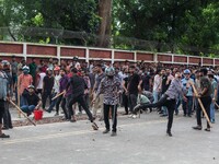  	Around 250 People Have Been Injured In A Clash Between Bangladesh Chhatra League Activists And Quota Reform Protesters At Dhaka University...