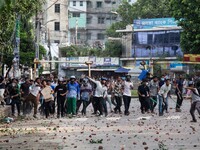  	Around 250 People Have Been Injured In A Clash Between Bangladesh Chhatra League Activists And Quota Reform Protesters At Dhaka University...