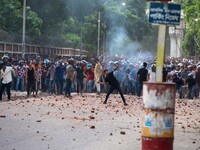  	Around 250 People Have Been Injured In A Clash Between Bangladesh Chhatra League Activists And Quota Reform Protesters At Dhaka University...