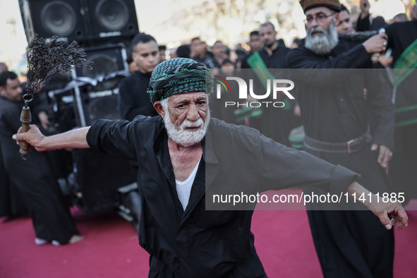 Muslims Pay Their Respects In Karbala, Iraq, on july 15, 2024. Ashura Is A Period Of Mourning In Remembrance Of The Seventh - Century Martyr...