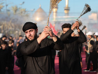 Muslims Pay Their Respects In Karbala, Iraq, on july 15, 2024. Ashura Is A Period Of Mourning In Remembrance Of The Seventh - Century Martyr...