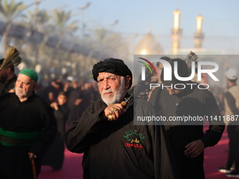 Muslims Pay Their Respects In Karbala, Iraq, on july 15, 2024. Ashura Is A Period Of Mourning In Remembrance Of The Seventh - Century Martyr...