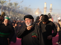 Muslims Pay Their Respects In Karbala, Iraq, on july 15, 2024. Ashura Is A Period Of Mourning In Remembrance Of The Seventh - Century Martyr...