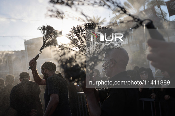 Muslims Pay Their Respects In Karbala, Iraq, on july 15, 2024. Ashura Is A Period Of Mourning In Remembrance Of The Seventh - Century Martyr...