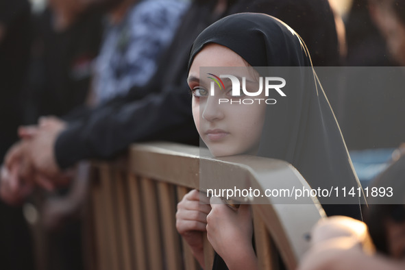 Muslims Pay Their Respects In Karbala, Iraq, on july 15, 2024. Ashura Is A Period Of Mourning In Remembrance Of The Seventh - Century Martyr...