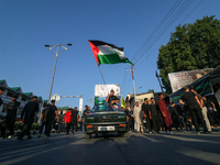 Kashmiri Shia Muslims are waving the Palestinian flag during a procession on the 8th of Muharram in Srinagar, Indian Administered Kashmir, o...