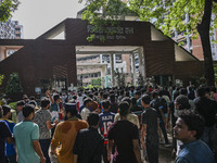 Anti-quota protesters and students backing the ruling Awami League party are clashing on Dhaka University campus in Dhaka, Bangladesh, on Ju...