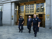 Senator Bob Menendez (D-NJ) leaves the United States District Court for the Southern District of New York after the second day of deliberati...