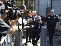 Senator Bob Menendez (D-NJ) leaves the United States District Court for the Southern District of New York after the second day of deliberati...