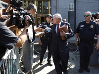 Senator Bob Menendez (D-NJ) leaves the United States District Court for the Southern District of New York after the second day of deliberati...