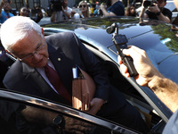 Senator Bob Menendez (D-NJ) leaves the United States District Court for the Southern District of New York after the second day of deliberati...