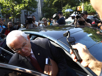 Senator Bob Menendez (D-NJ) leaves the United States District Court for the Southern District of New York after the second day of deliberati...