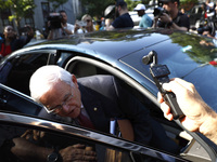 Senator Bob Menendez (D-NJ) leaves the United States District Court for the Southern District of New York after the second day of deliberati...