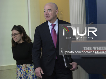 White House Press Secretary Karine Jean-Pierre and Department of Homeland Security Secretary Alejandro Mayorkas are holding a press briefing...